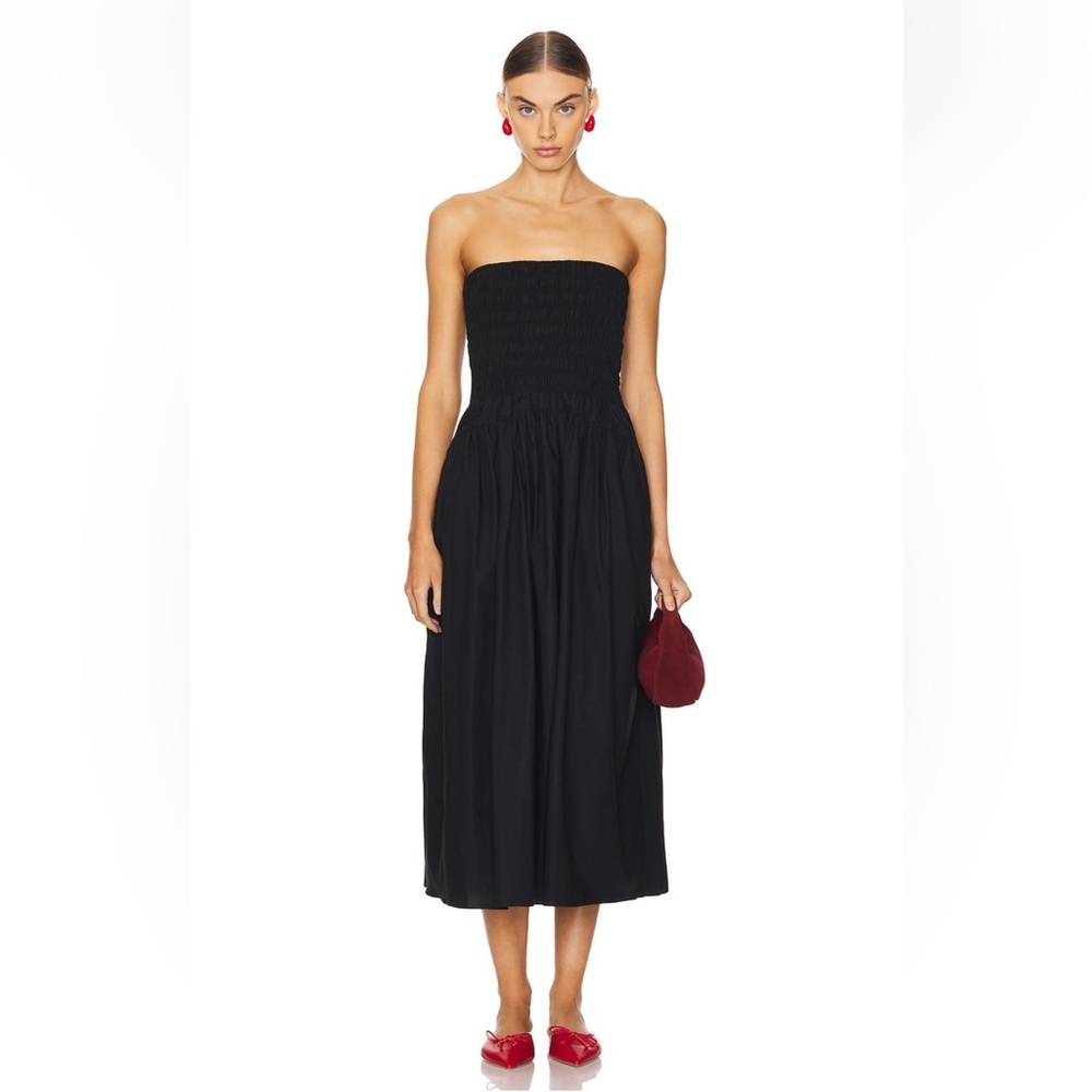 Faithfull the Brand Black Strapless Dress